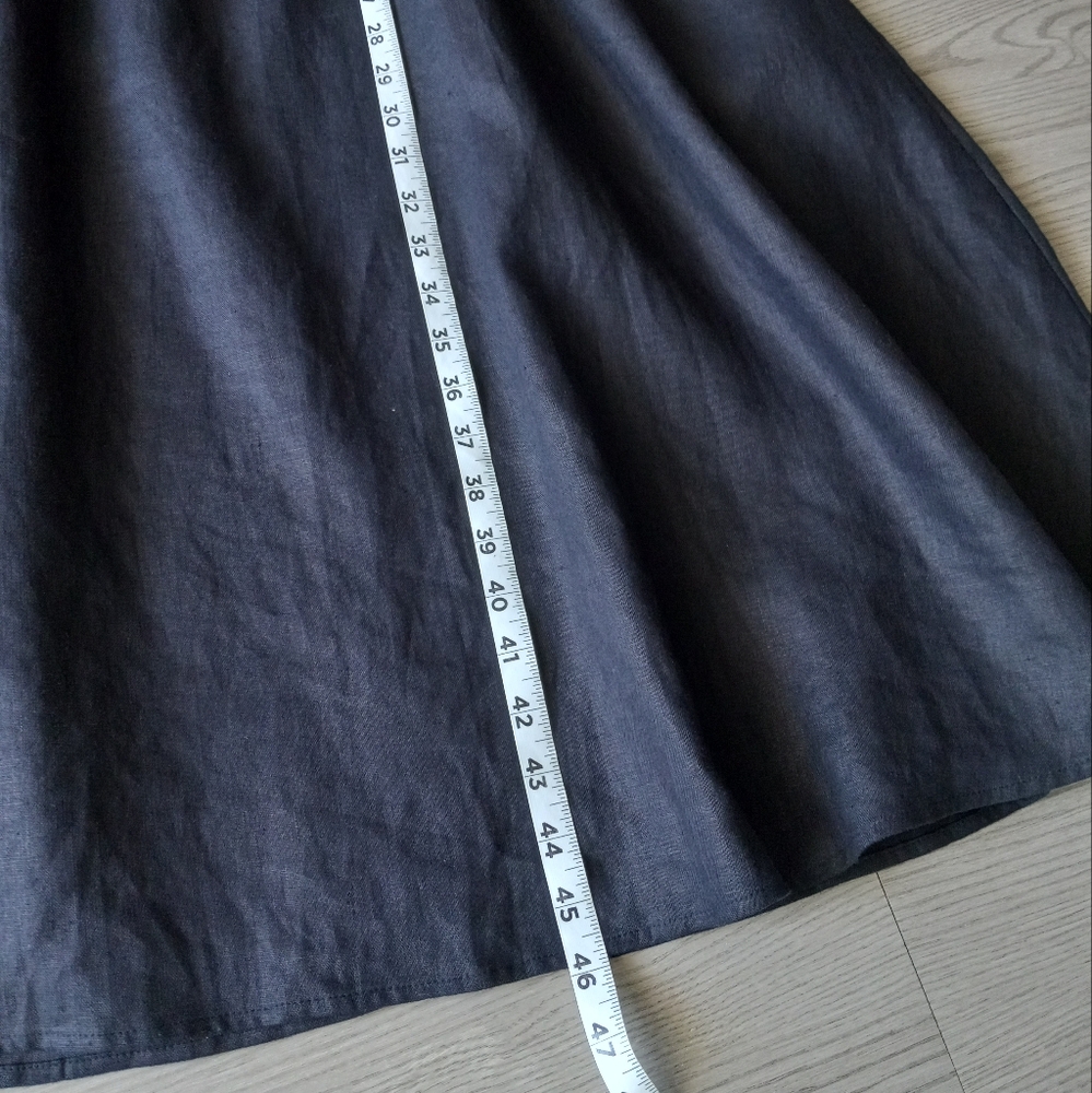 Reformation Tagliatelle Black Linen Midi Dress 6 - Picture 14 of 16